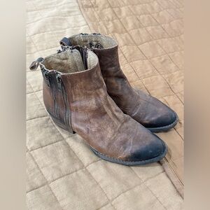 Leather booties